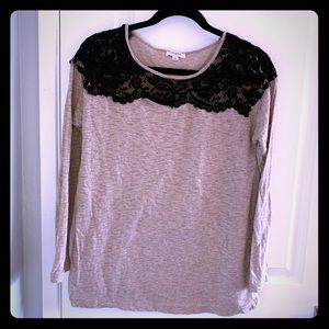 Umgee Long-Sleeve Lace Shirt
